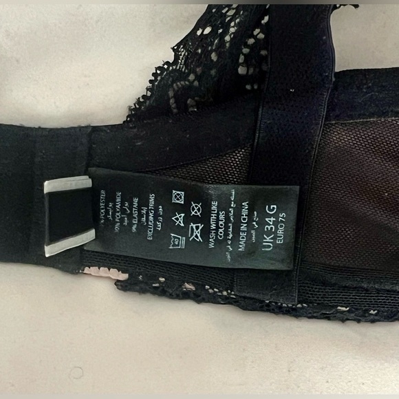 BOUX AVENUE Black & Gold Super PushUp Plunge Bra UK 34G - Picture 4 of 7